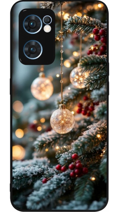 Coque OPPO Reno7 5G - Silicone rigide noir Christmas 25 Xmas Decorated Tree