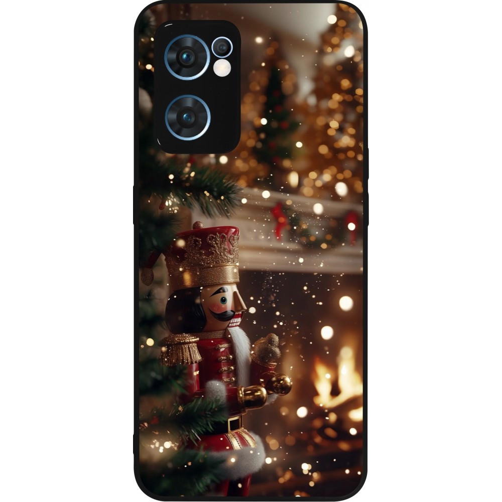 Coque OPPO Reno7 5G - Silicone rigide noir Christmas 25 Xmas Nutcracker
