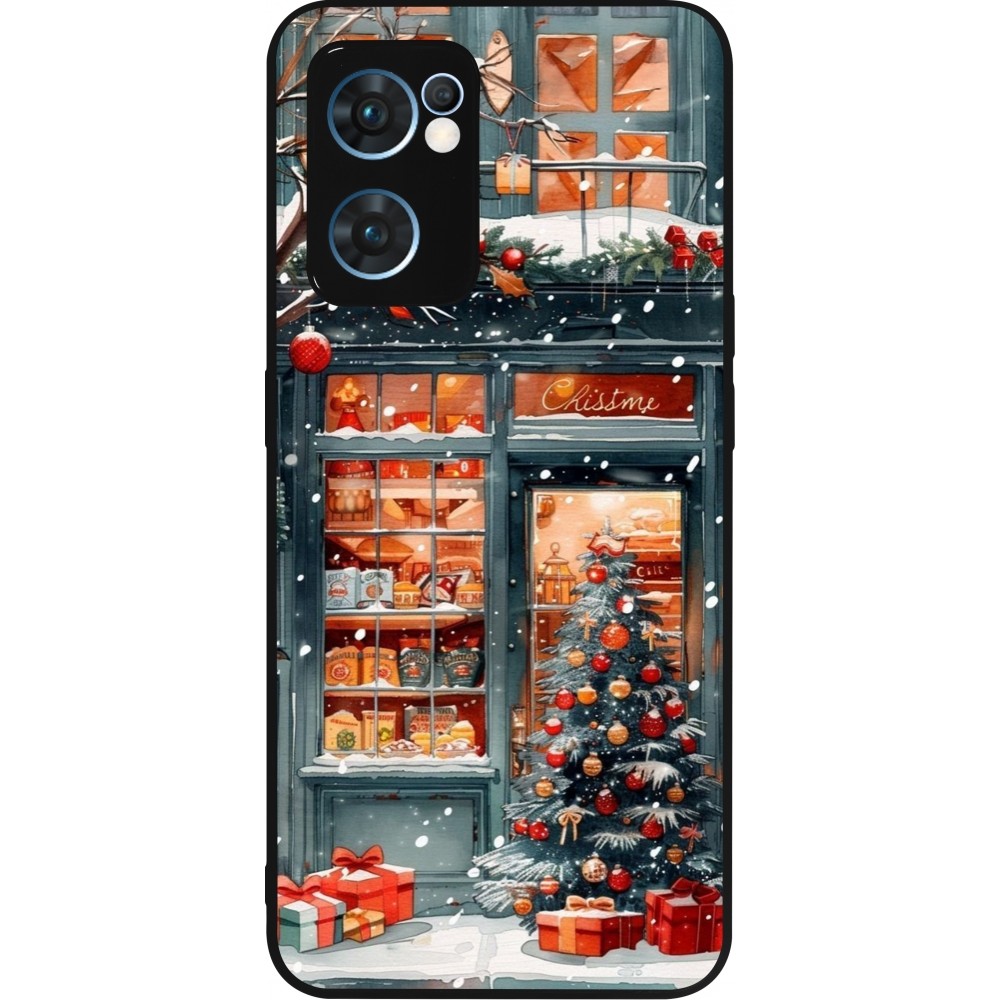 Coque OPPO Reno7 5G - Silicone rigide noir Christmas 25 Xmas Shop