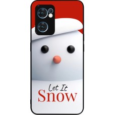 Coque OPPO Reno7 5G - Silicone rigide noir Christmas 25 Xmas Snowman