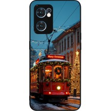Coque OPPO Reno7 5G - Silicone rigide noir Christmas 25 Xmas Train