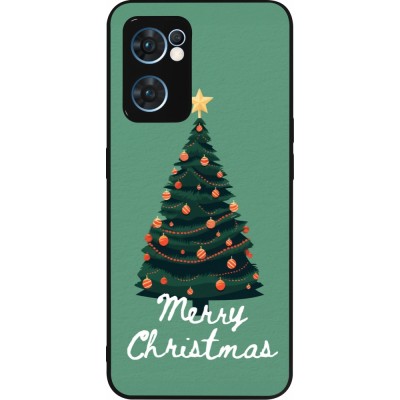 Coque OPPO Reno7 5G - Silicone rigide noir Christmas 25 Xmas Tree