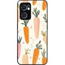 Coque OPPO Reno7 5G - Silicone rigide noir Easter 2026 Illustration carrots
