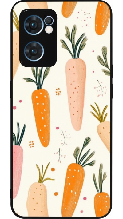 Coque OPPO Reno7 5G - Silicone rigide noir Easter 2026 Illustration carrots