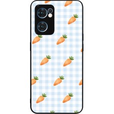Coque OPPO Reno7 5G - Silicone rigide noir Easter 2026 Pattern carrots