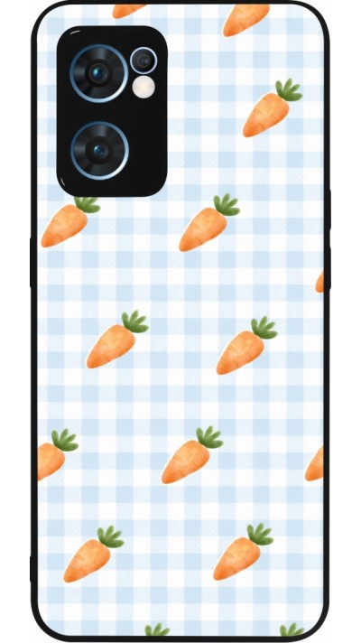 Coque OPPO Reno7 5G - Silicone rigide noir Easter 2026 Pattern carrots