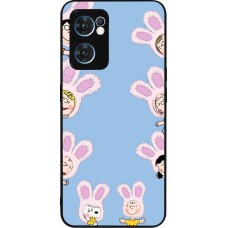 Coque OPPO Reno7 5G - Silicone rigide noir Easter 2026 Snoopy
