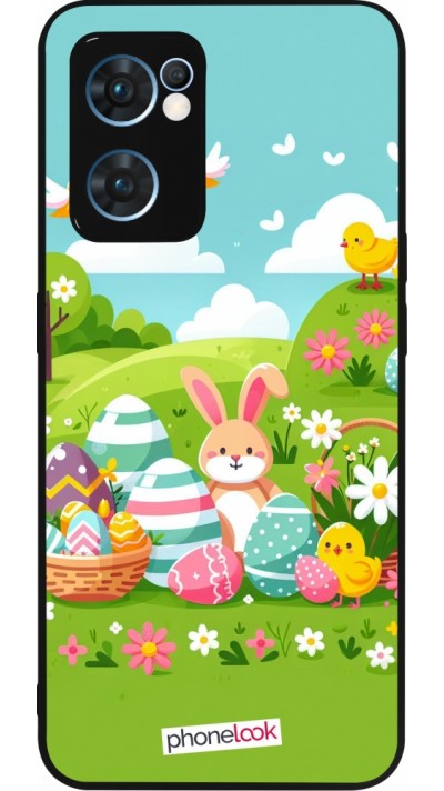 OPPO Reno7 5G Case Hülle - Silikon schwarz Ostern 2025 Gruen