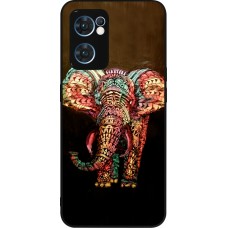 Coque OPPO Reno7 5G - Silicone rigide noir Elephant 02