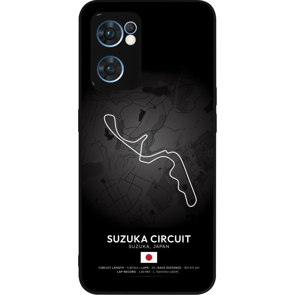 Coque OPPO Reno7 5G - Silicone rigide noir F1 Track 2025 Japan