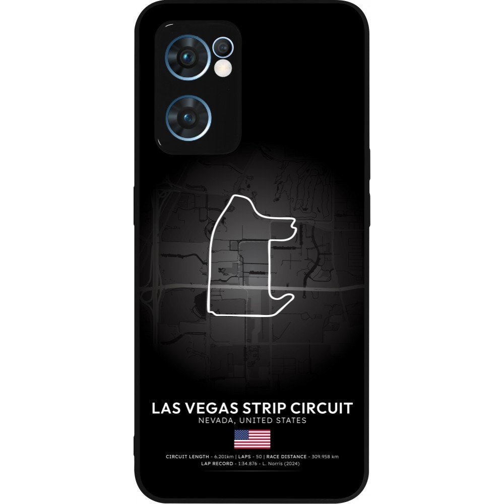 Coque OPPO Reno7 5G - Silicone rigide noir F1 Track 2025 Las Vegas