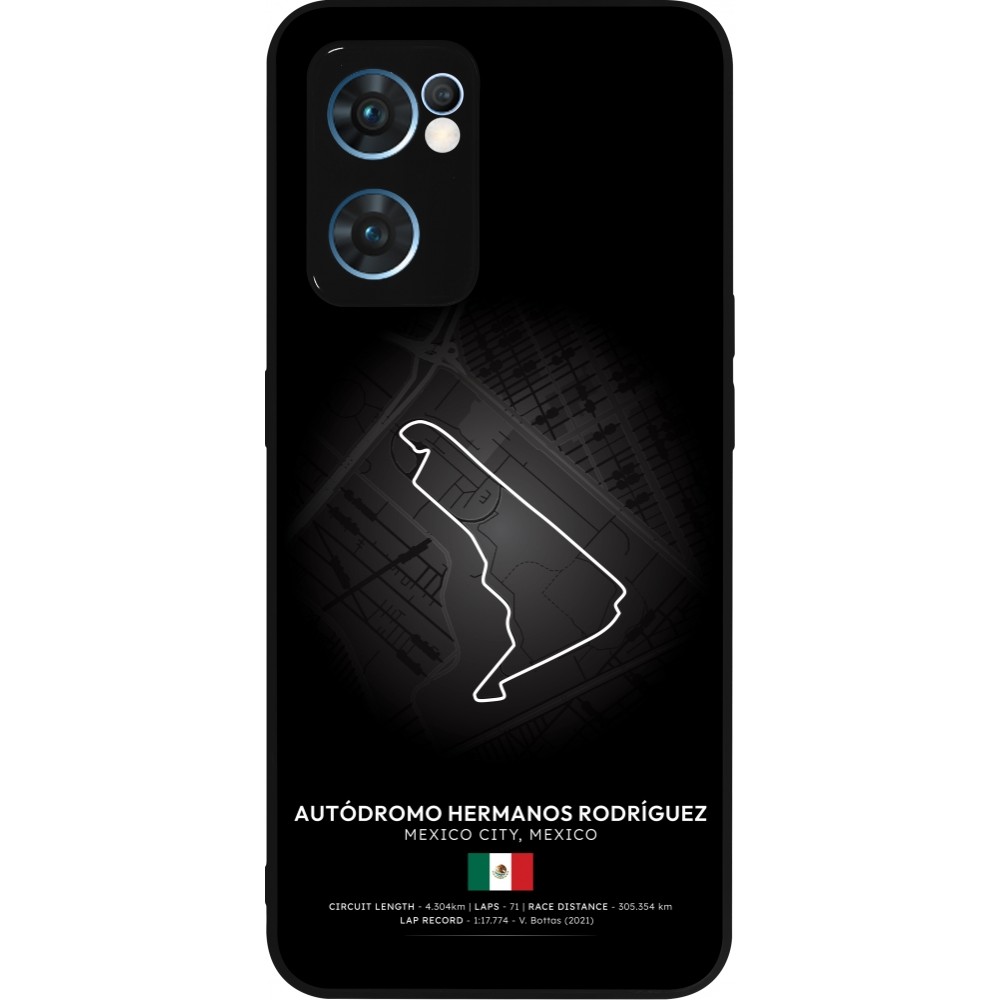 Coque OPPO Reno7 5G - Silicone rigide noir F1 Track 2025 Mexico
