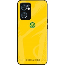 Coque OPPO Reno7 5G - Silicone rigide noir Maillot de football Afrique du Sud 2026 personnalisable