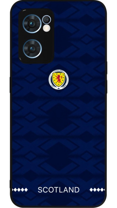 Coque OPPO Reno7 5G - Silicone rigide noir Maillot de football Ecosse 2026 personnalisable