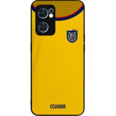 Coque OPPO Reno7 5G - Silicone rigide noir Maillot de football Equateur 2022