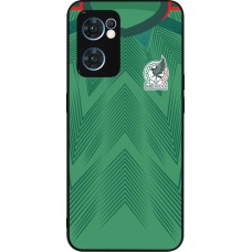 OPPO Reno7 5G Case Hülle - Silikon schwarz Mexiko 2022 personalisierbares Fussballtrikot