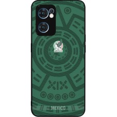 Coque OPPO Reno7 5G - Silicone rigide noir Maillot de football Mexique 2026 personnalisable