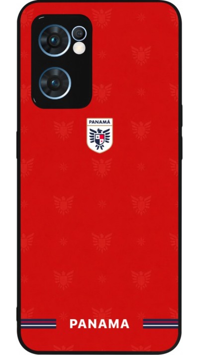 Coque OPPO Reno7 5G - Silicone rigide noir Maillot de football Panama 2026 personnalisable