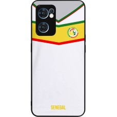 Coque OPPO Reno7 5G - Silicone rigide noir Maillot de football Senegal 2022 personnalisable