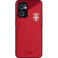 OPPO Reno7 5G Case Hülle - Silikon schwarz Serbien 2022 personalisierbares Fussballtrikot