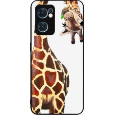 Coque OPPO Reno7 5G - Silicone rigide noir Giraffe Fit