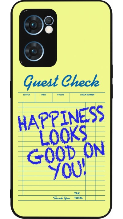 Coque OPPO Reno7 5G - Silicone rigide noir Guest check 2026