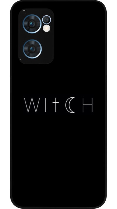 OPPO Reno7 5G Case Hülle - Silikon schwarz Halloween 22 witch word
