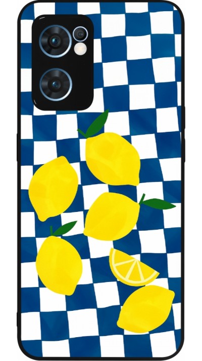 Coque OPPO Reno7 5G - Silicone rigide noir Illustration lemons 2026
