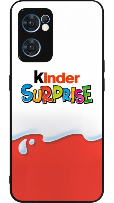 Coque OPPO Reno7 5G - Silicone rigide noir Kinder Surprise Coque OPPO Reno7 5G - Silicone rigide noir Kinder Surprise