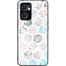 OPPO Reno7 5G Case Hülle - Silikon schwarz Marble Everything