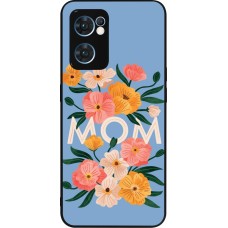 OPPO Reno7 5G Case Hülle - Silikon schwarz Mom 2026 Flowers