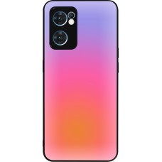 OPPO Reno7 5G Case Hülle - Silikon schwarz Orange Pink Blue Gradient
