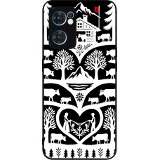 Coque OPPO Reno7 5G - Silicone rigide noir Poya Suisse 2 noir