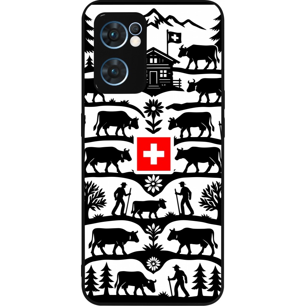OPPO Reno7 5G Case Hülle - Silikon schwarz Poya Schweiz 3