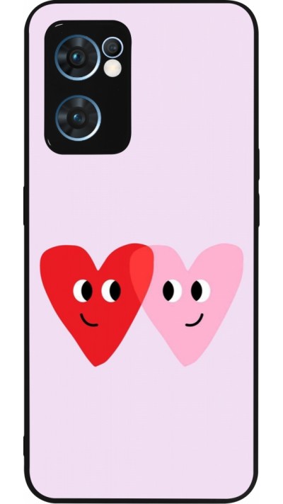 Coque OPPO Reno7 5G - Silicone rigide noir Saint Valentines Day 26 Heart