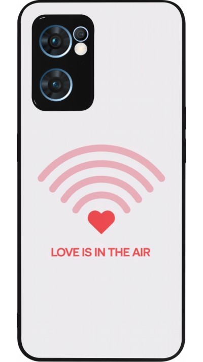 Coque OPPO Reno7 5G - Silicone rigide noir Saint Valentines Day 26 Love is in the air