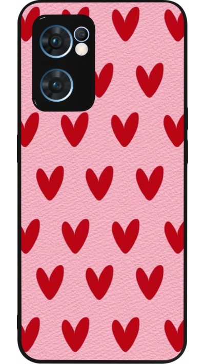 Coque OPPO Reno7 5G - Silicone rigide noir Saint Valentines Day 26 Pattern heart