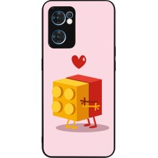 Coque OPPO Reno7 5G - Silicone rigide noir Saint Valentines Day 26 Puzzle