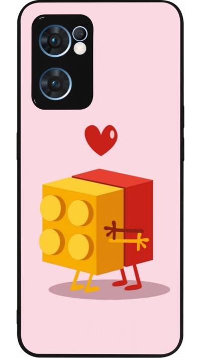 Coque OPPO Reno7 5G - Silicone rigide noir Saint Valentines Day 26 Puzzle