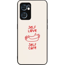 Coque OPPO Reno7 5G - Silicone rigide noir Saint Valentines Day 26 Self love self care