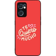 Coque OPPO Reno7 5G - Silicone rigide noir Saint Valentines Day 26 Te quiero mucho