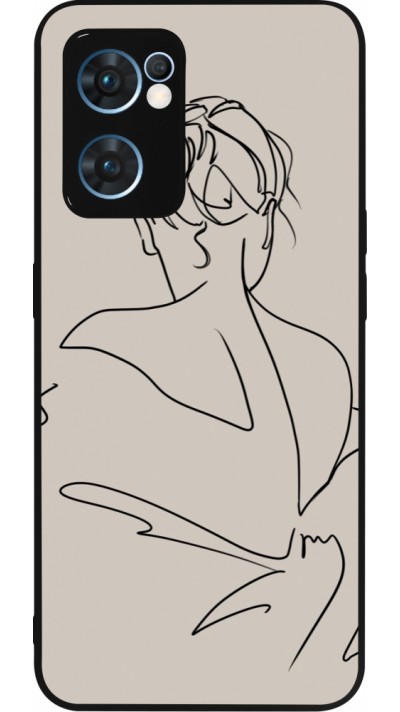 Coque OPPO Reno7 5G - Silicone rigide noir Salnikova 05