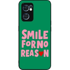 OPPO Reno7 5G Case Hülle - Silikon schwarz Smile for no reason 2026