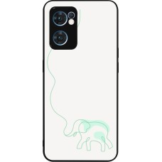 Coque OPPO Reno7 5G - Silicone rigide noir Spring 23 baby elephant