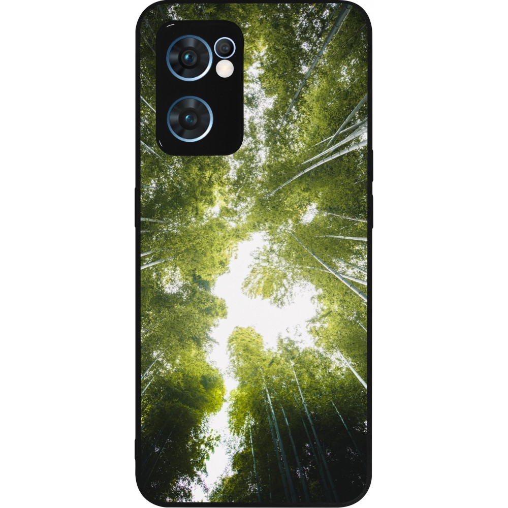 OPPO Reno7 5G Case Hülle - Silikon schwarz Spring 23 forest blue sky