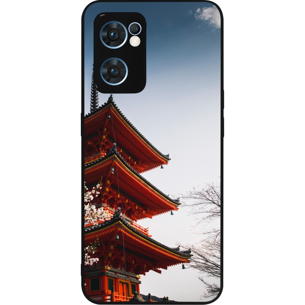 OPPO Reno7 5G Case Hülle - Silikon schwarz Spring 23 Japan
