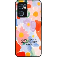 Coque OPPO Reno7 5G - Silicone rigide noir Every day is a chance 2026