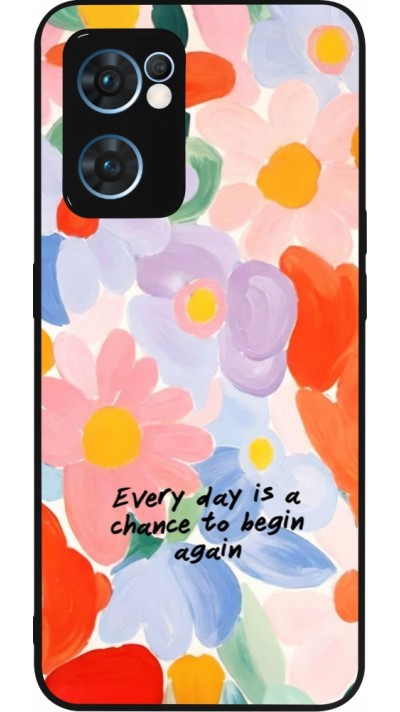 Coque OPPO Reno7 5G - Silicone rigide noir Every day is a chance 2026