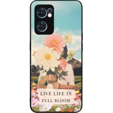 Coque OPPO Reno7 5G - Silicone rigide noir Live life in full moon 2026