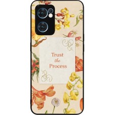 Coque OPPO Reno7 5G - Silicone rigide noir Trust the process 2026
